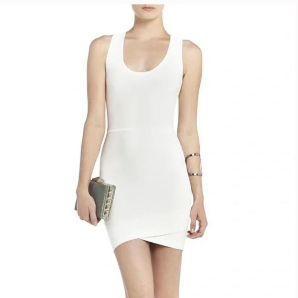 Bcbgmaxaria eggshell mini bandage dress size XS